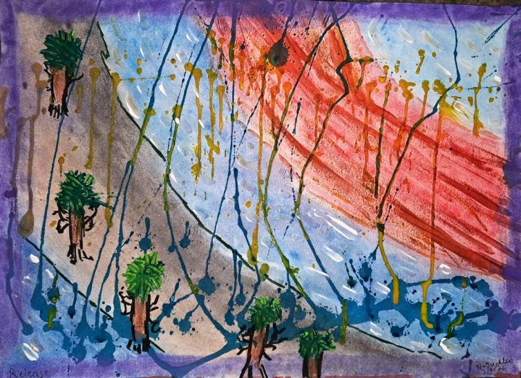 Abstract painting: Release